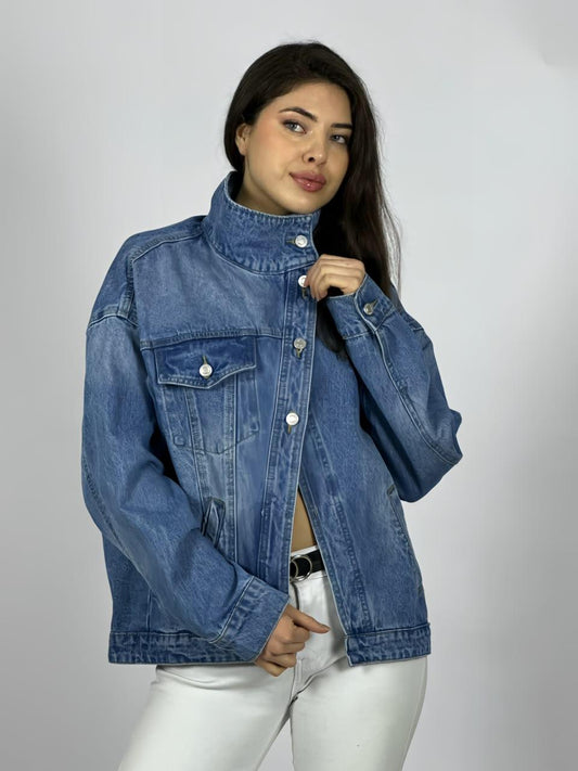 Chaqueta Jeans Botones Cruzados