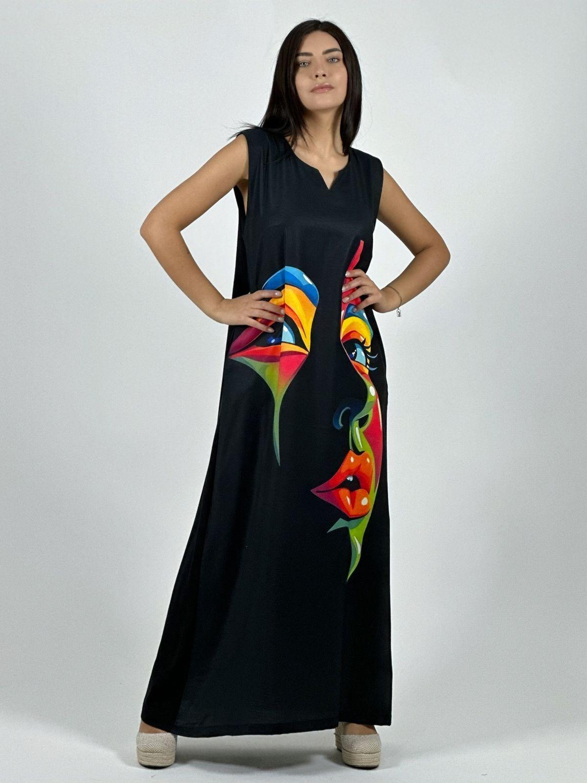 Vestido Sublimado Rostro Colorido