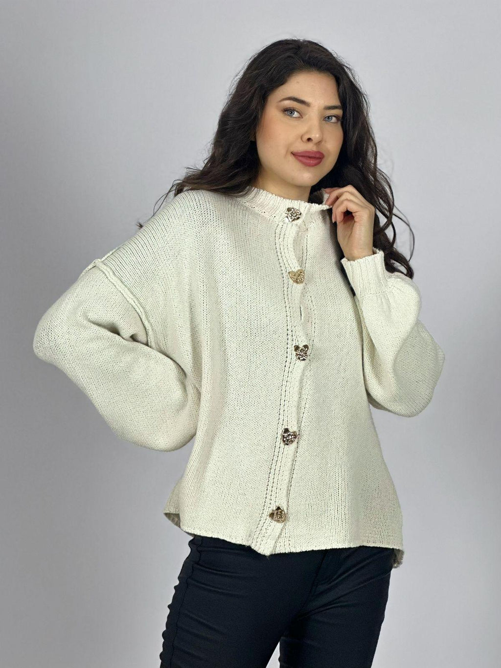 Sweater Lana Botones Corazón