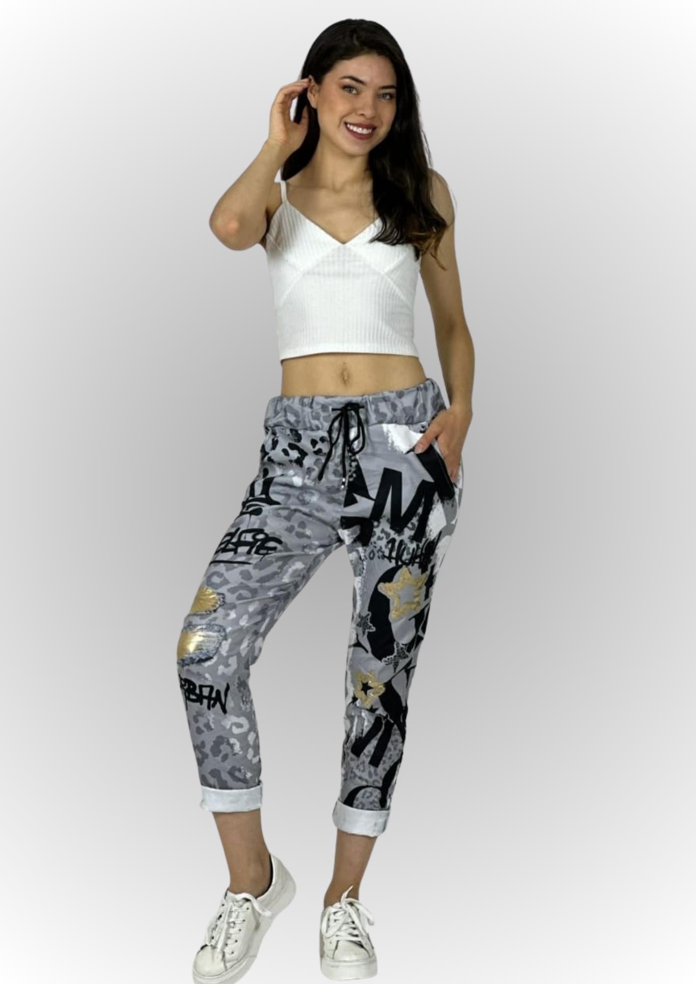 Jogger Italiano Print Grafiti Selfie