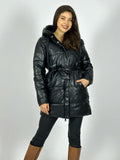 Parka Acolchada Con Cinturón