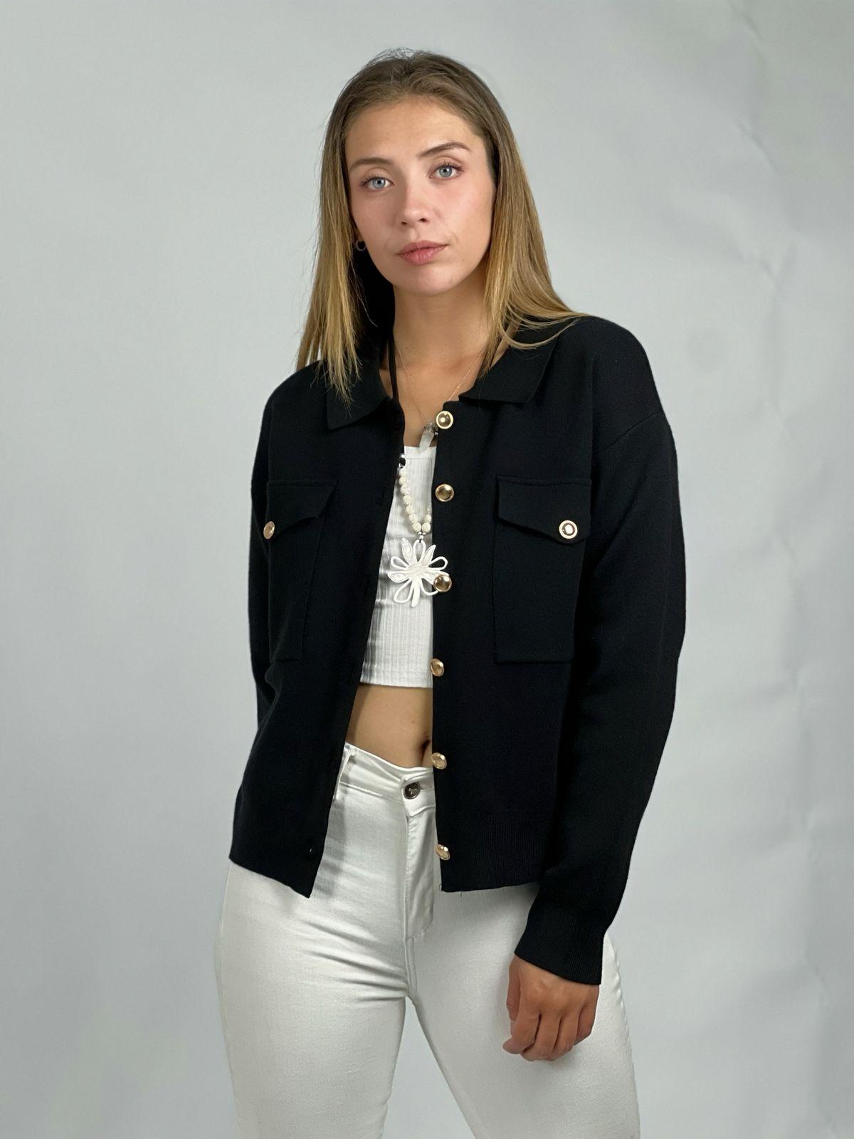 Sweater Abotonado Cuello Pique