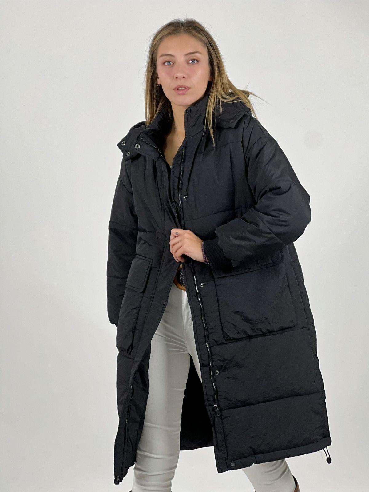 Parka Acolchada Bolsillos Cargo