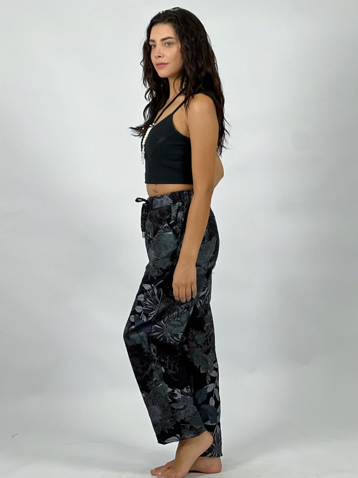 Jogger Italiano Gabardina Floral