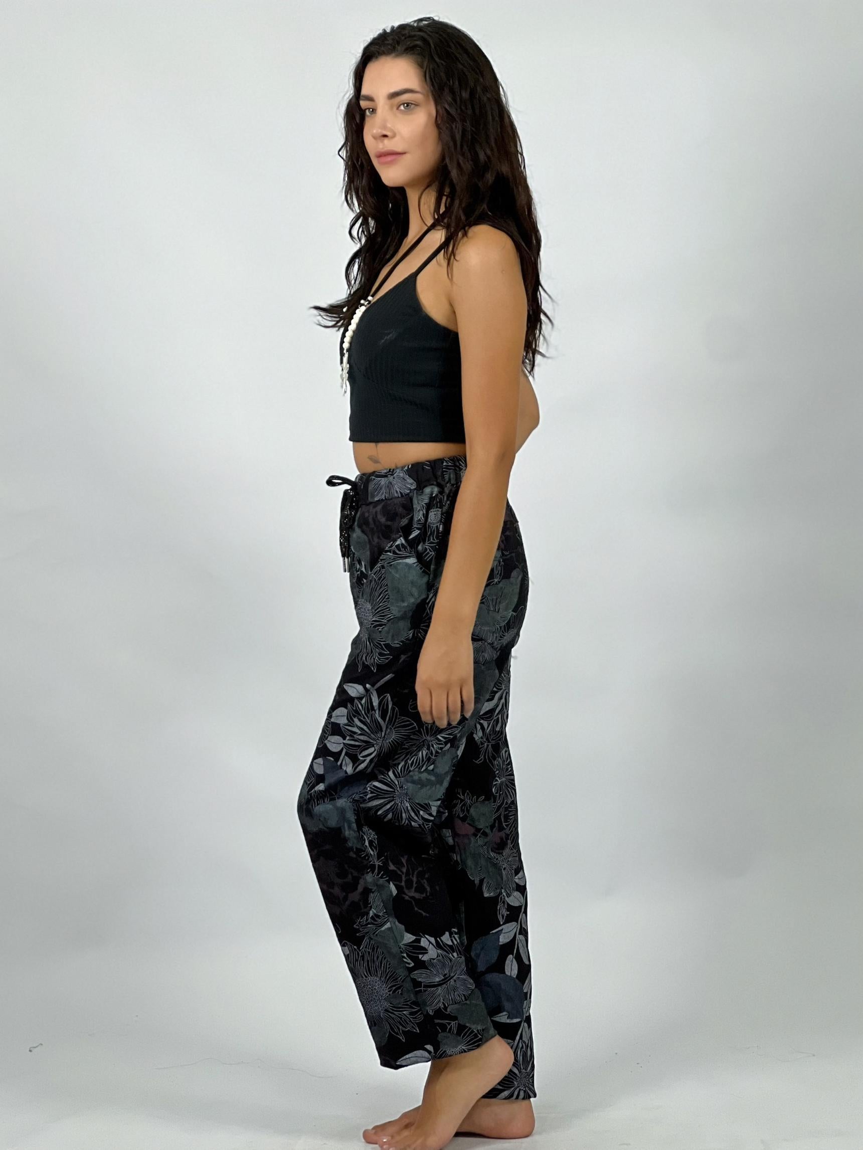 Jogger Italiano Gabardina Floral