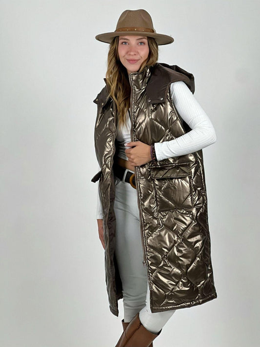 Parka Acolchada Sin Mangas