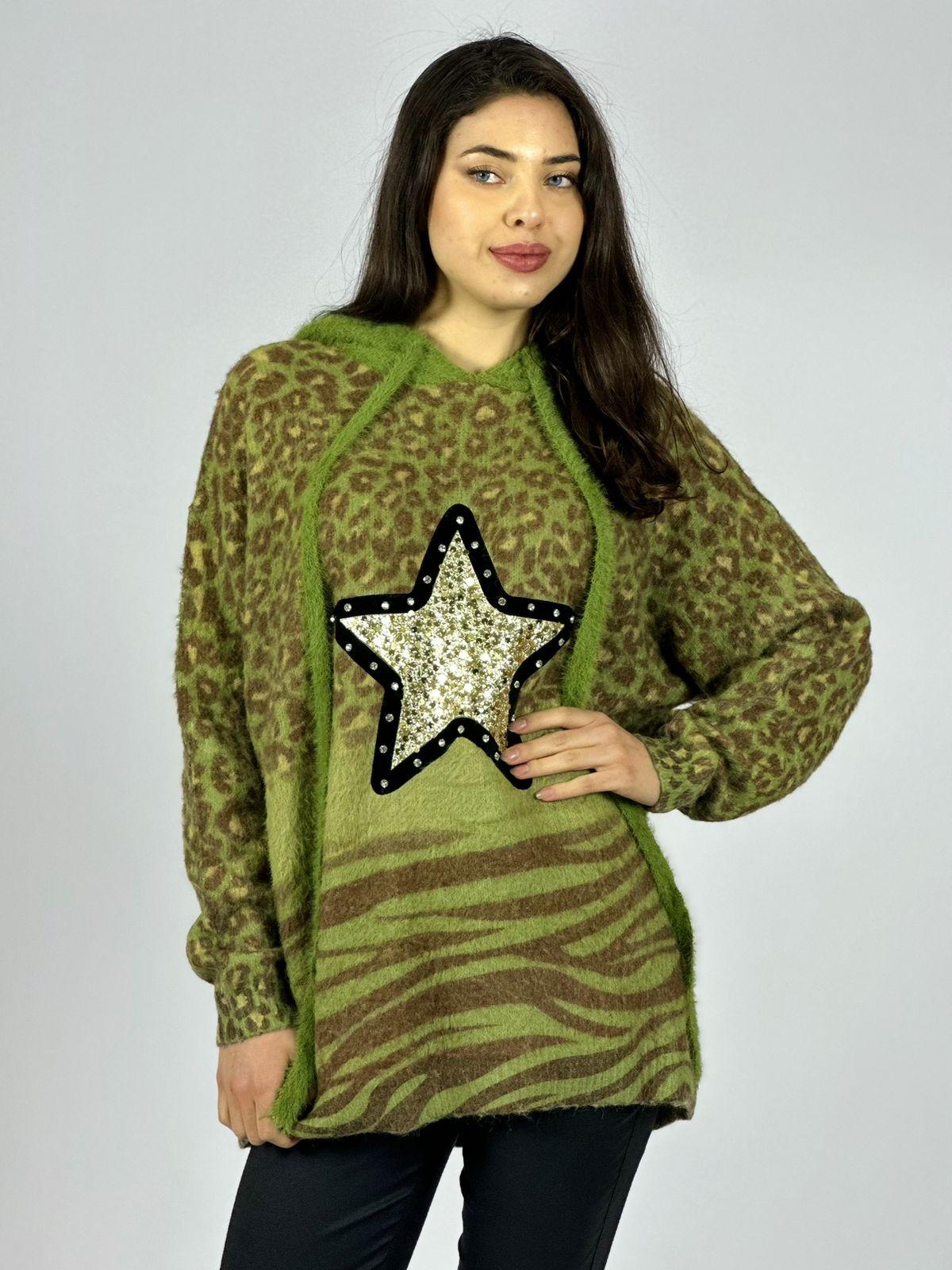 Polerón Cashmere Print Estrella Brillos