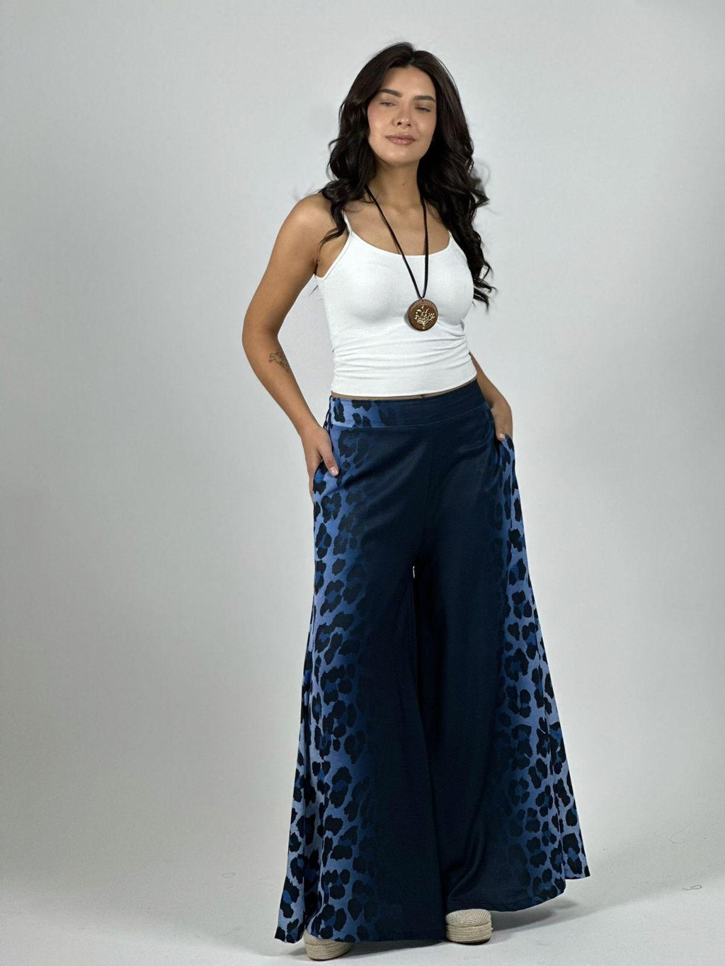 Palazzo Crepé Degrade Costado Print