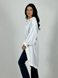 Blusón Camisero Tela Cey Con Botones