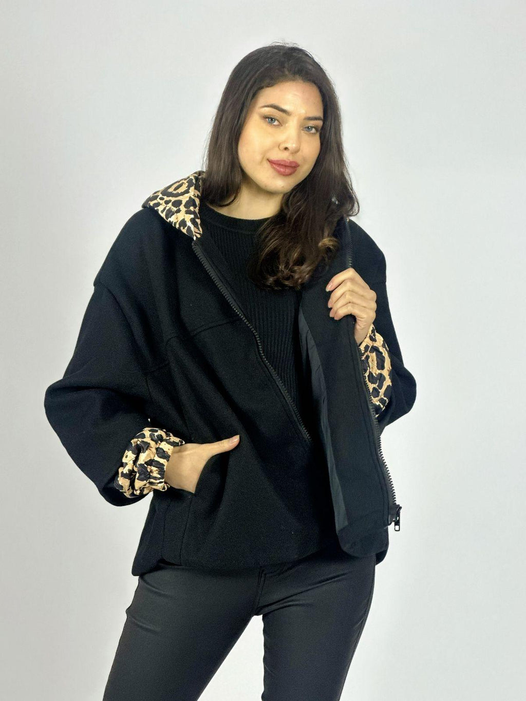 Chaqueta de Paño Toques Print