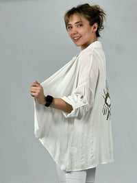 Blusa Crepe Diseño Ojo