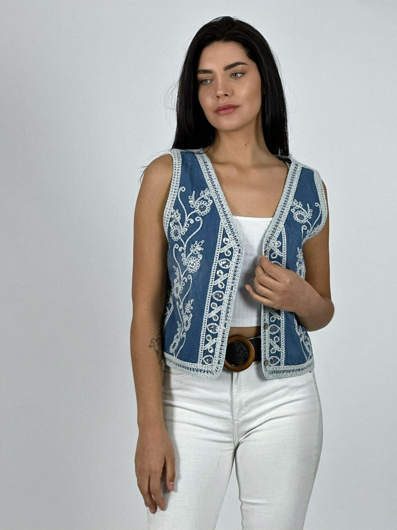 Gillette Mezclilla Bordado Boho