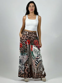 Palazzo Satín Estampado Snoopy y Rosas