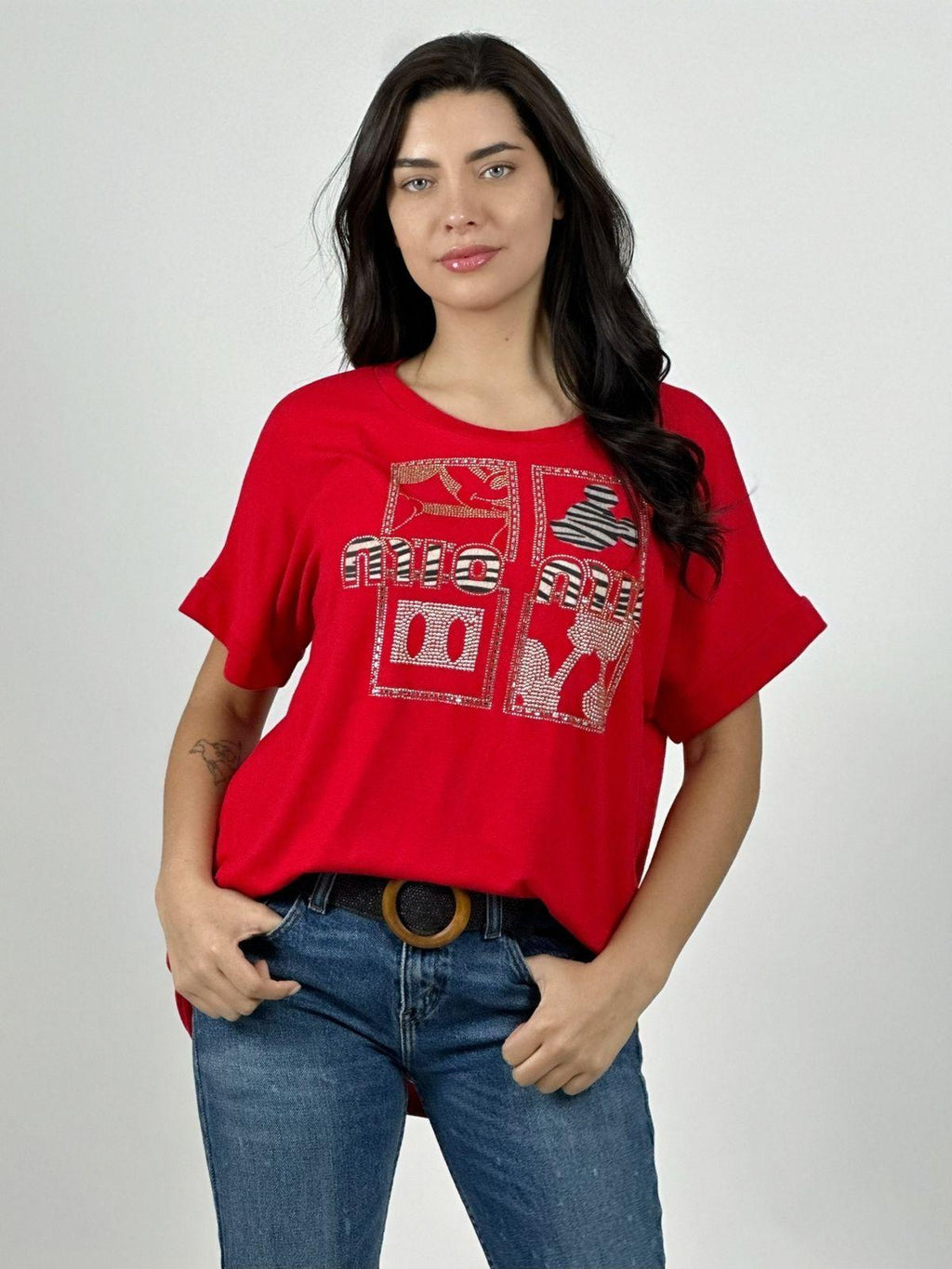 Polera Casual Algodón Mickey Brillante