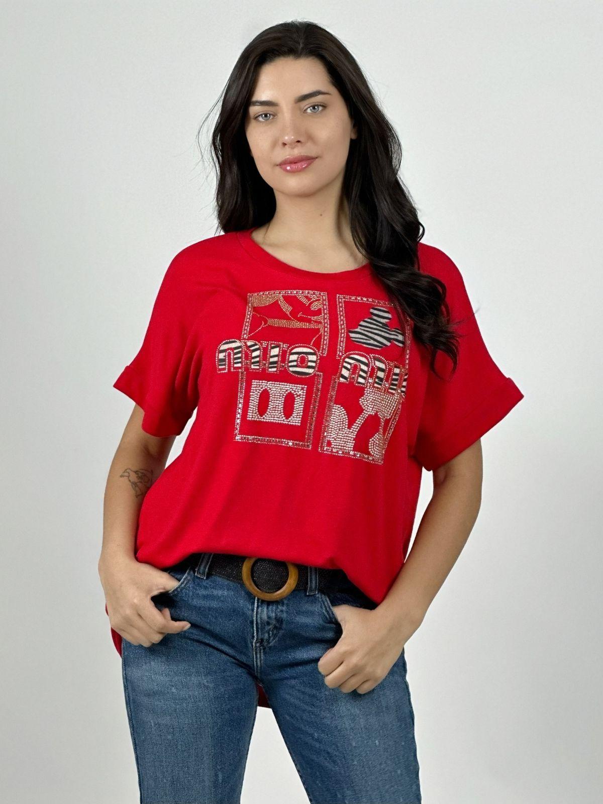 Polera Casual Algodón Mickey Brillante