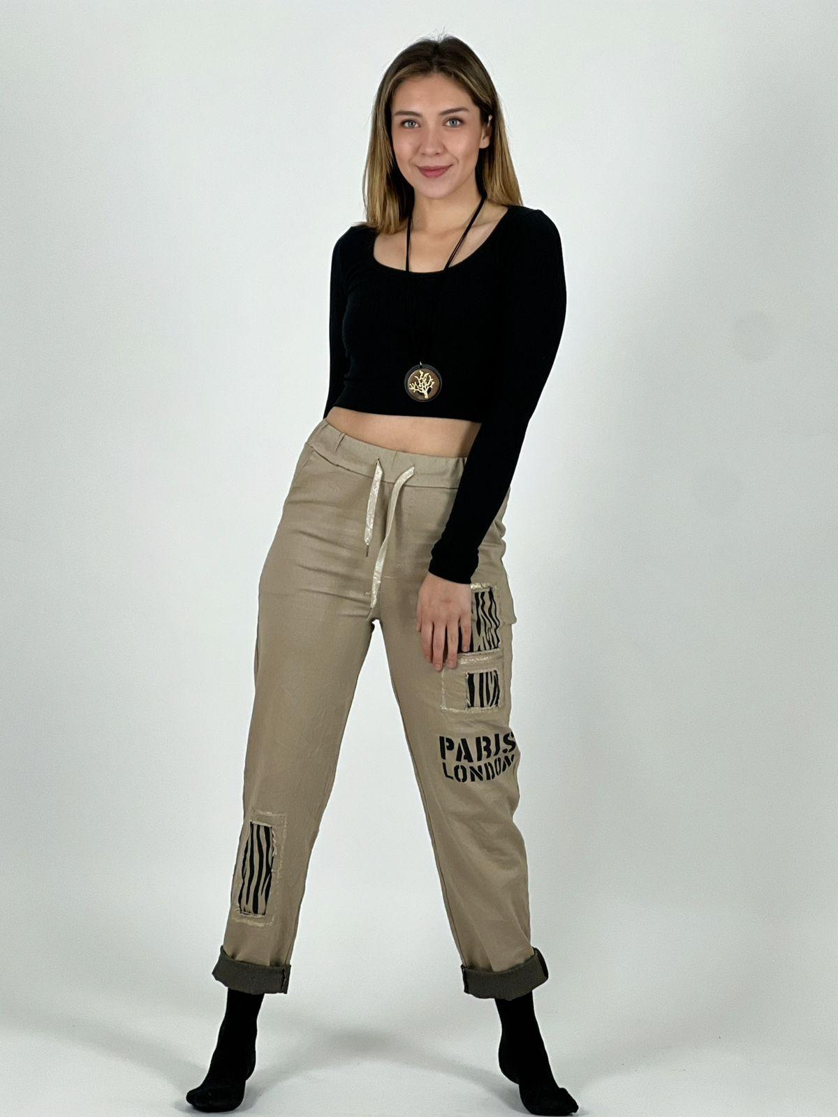 Jogger Italiano Letras y Print