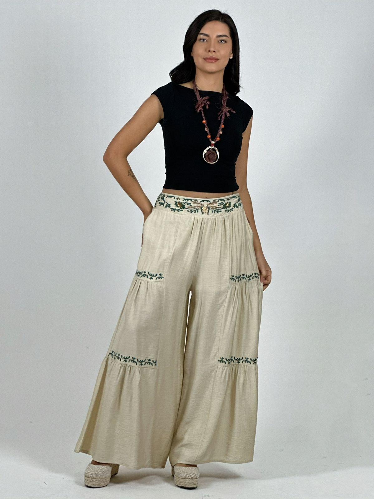 Palazzo Viscosa Toques Boho Chic