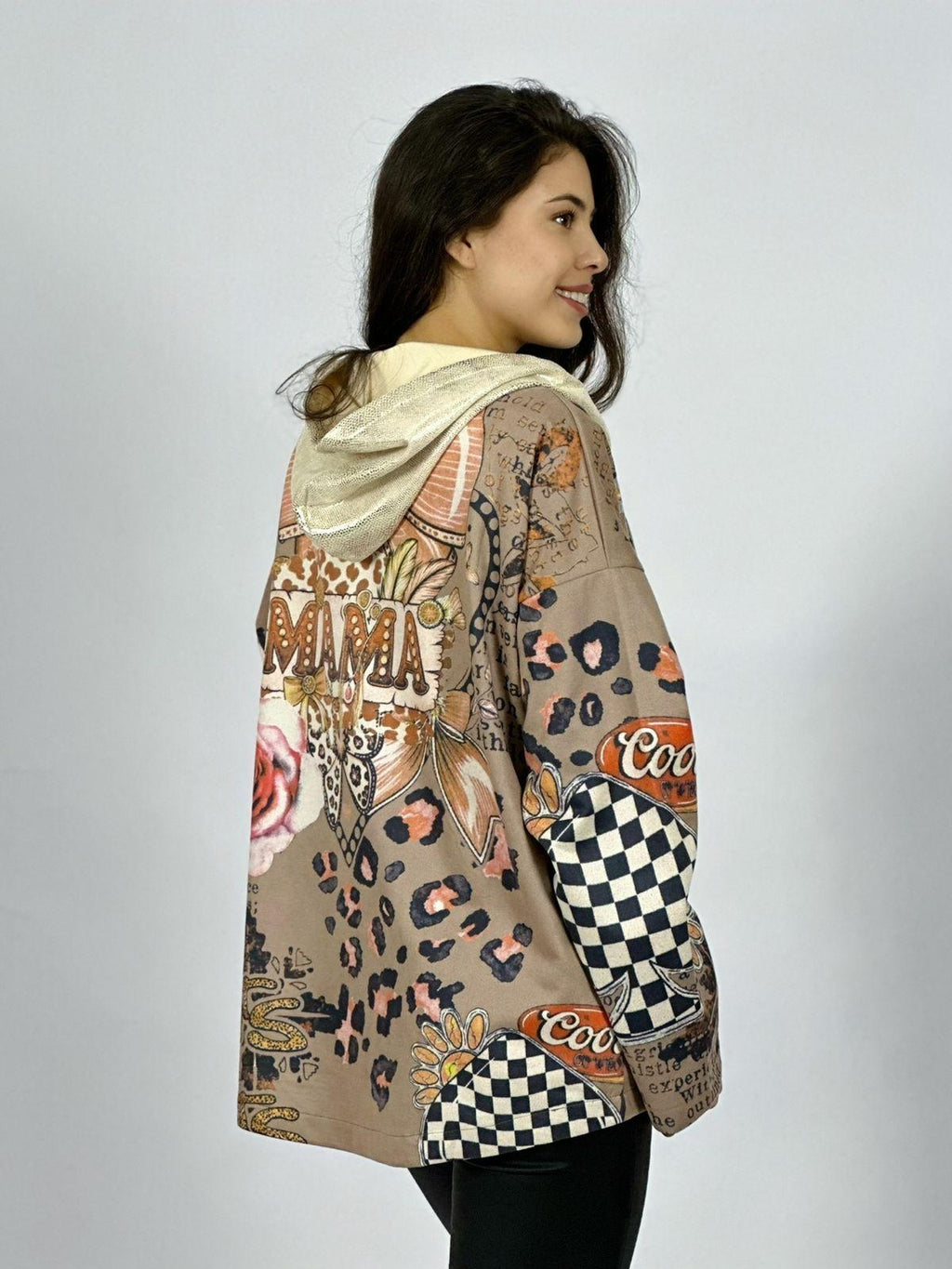 Polerón Gamuza Estampado Flores Print Mariposas