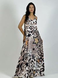 Vestido Viscosa Print, Estrellas y Letras