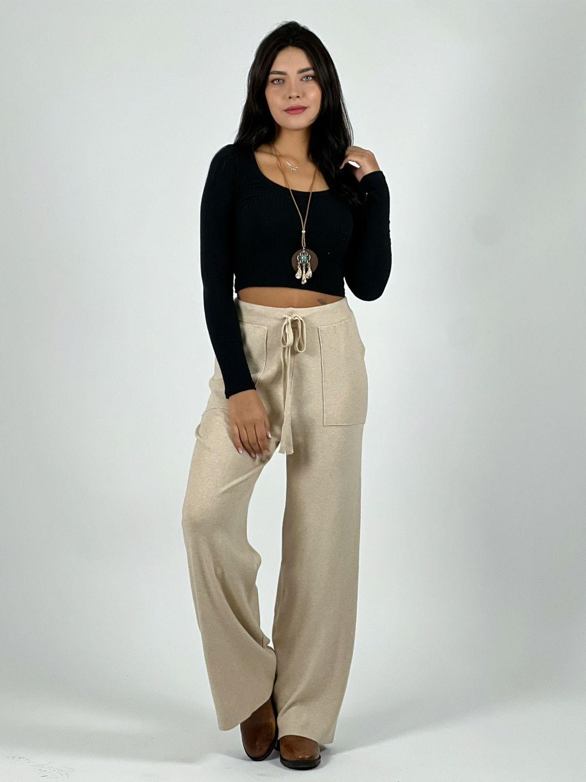 Pantalón De Lana con Bolsillos