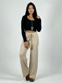 Pantalón De Lana con Bolsillos