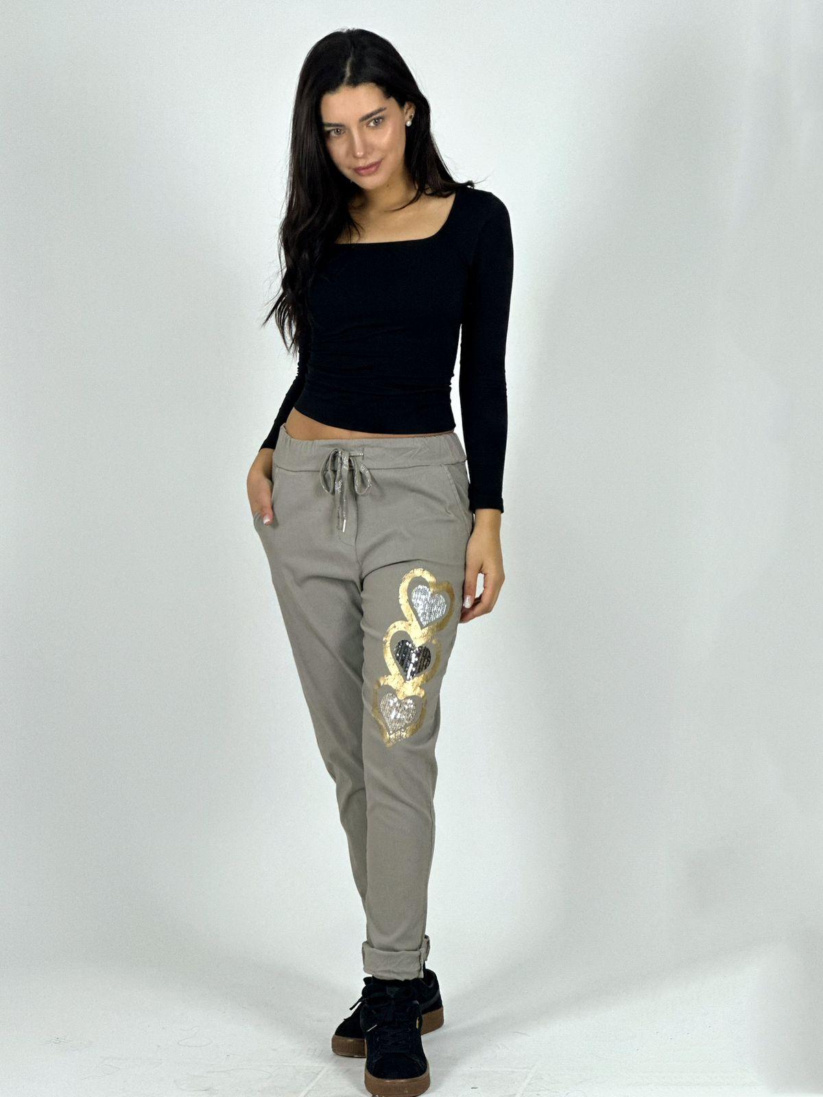 Jogger Italiano Estampado Triple Corazón