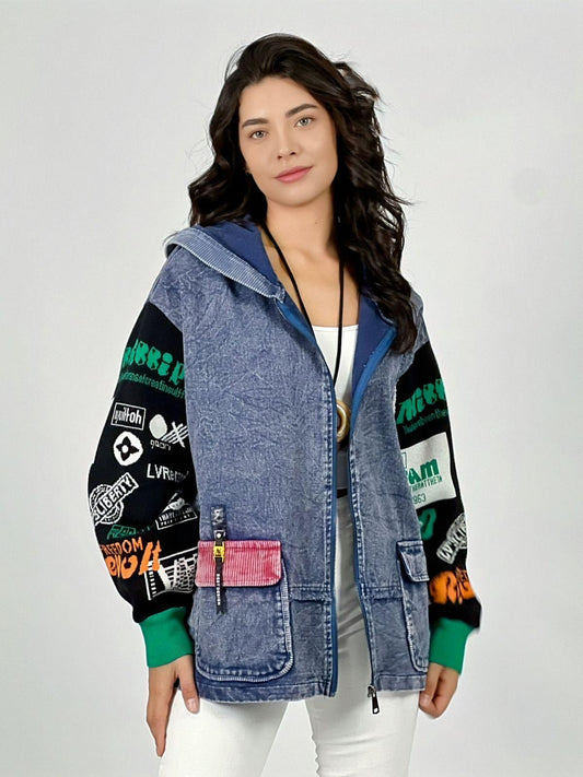 Chaqueta Mezclilla con Diseño