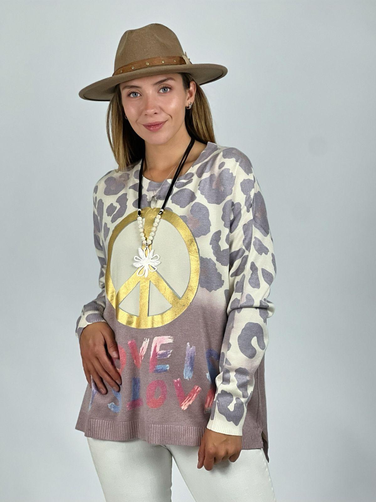 Sweater Spandex Print PAZ/LOVE