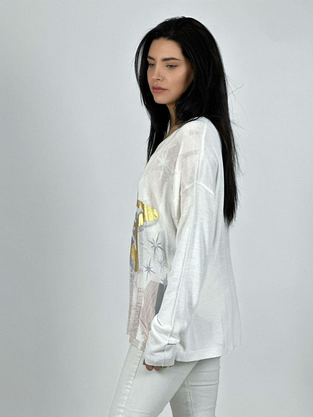 Sweater Hilo Estrella Brillante Print