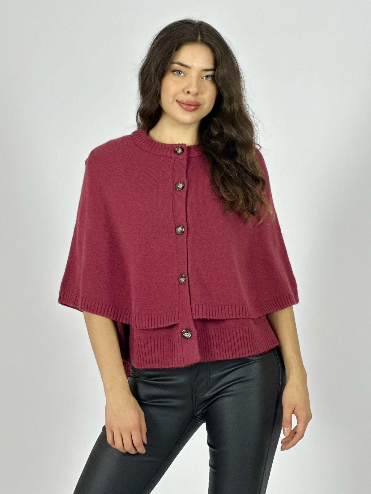 Sweater Lana Abotonado tipo Poncho