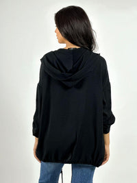 Blusa Crepé  Estampado Letras con Gorro