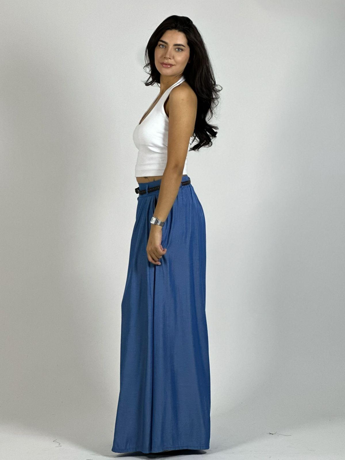 Palazzo Satinado con Cinturón