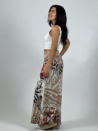 Palazzo Satín Estampado Snoopy y Rosas