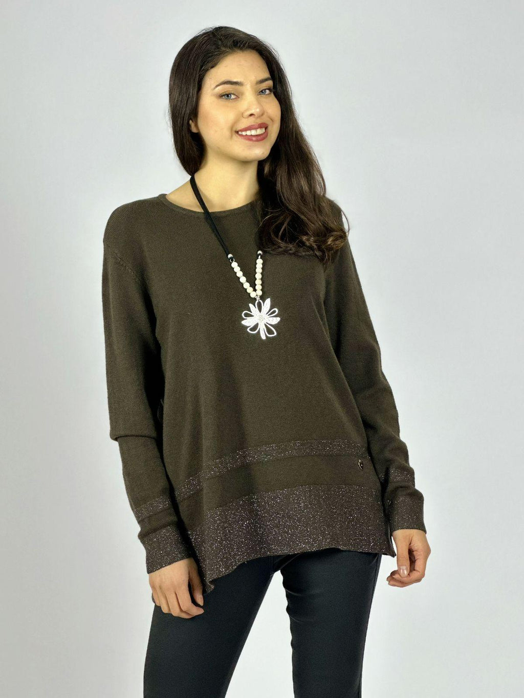 Sweater Spandex Bordes con Brillos