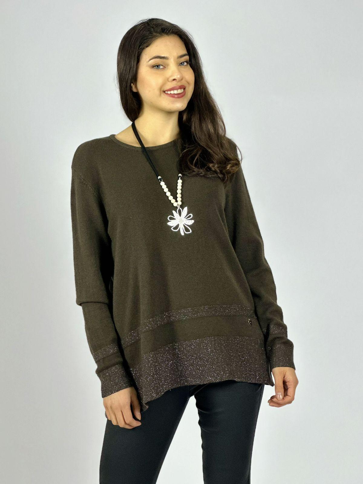 Sweater Spandex Bordes con Brillos
