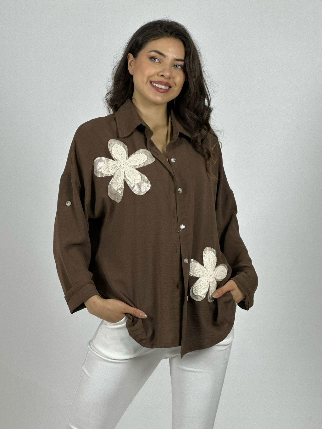 Blusa Flores Bordadas