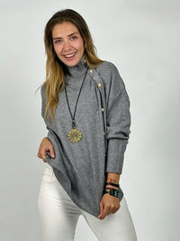 Sweater Lana Botones Dorados
