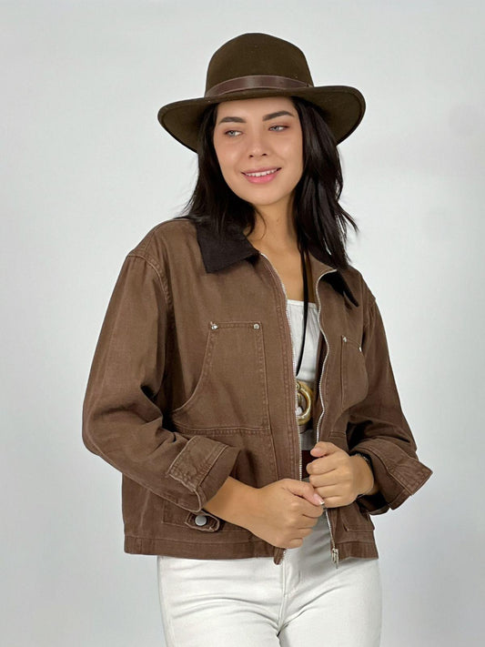 Chaqueta Mezclilla Cuello Cotelé