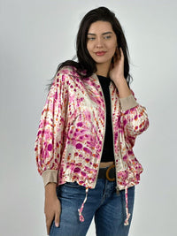 Bomber italiana Lino Manchas Difuminadas