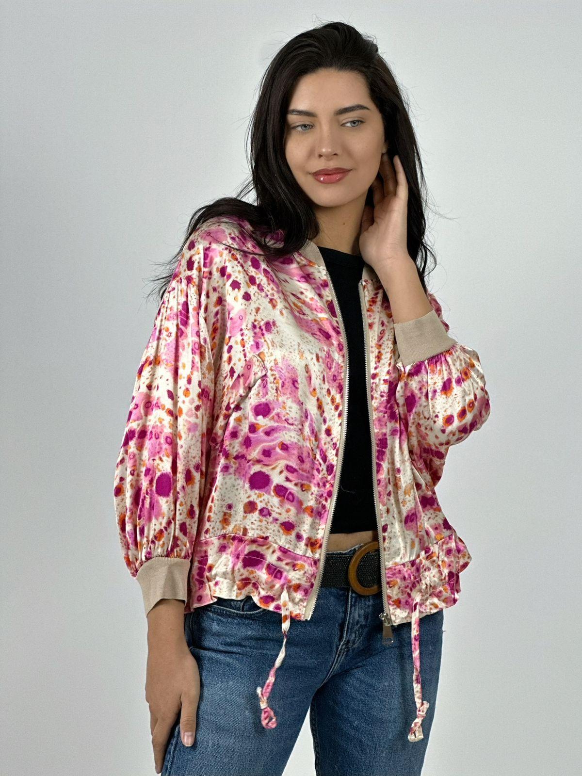 Bomber italiana Lino Manchas Difuminadas