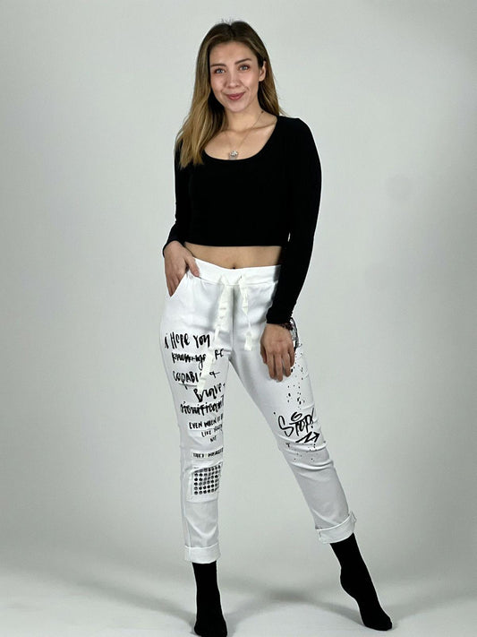 Jogger Italiano Diseño Letras y Corazón