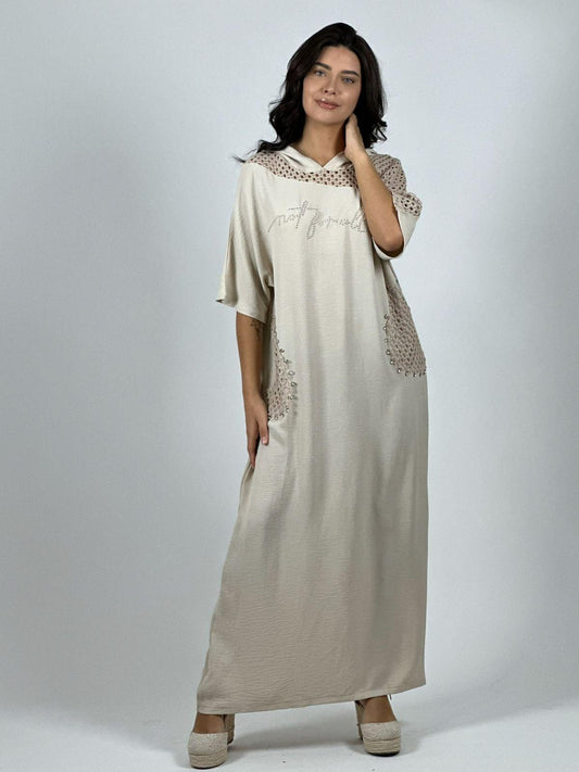 Vestido Lino Largo Holgado