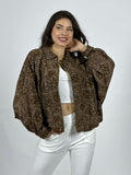 Chaqueta Bomber Gamuza Forrada Boho