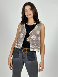 Pantalón y Gillette Viscosa Estampado Boho