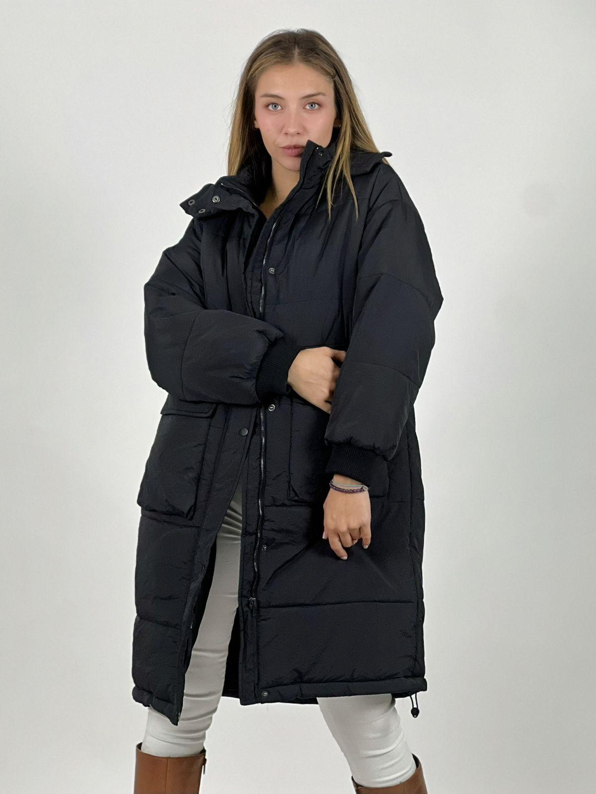 Parka Acolchada Bolsillos Cargo