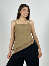 Polera Top con Relieves