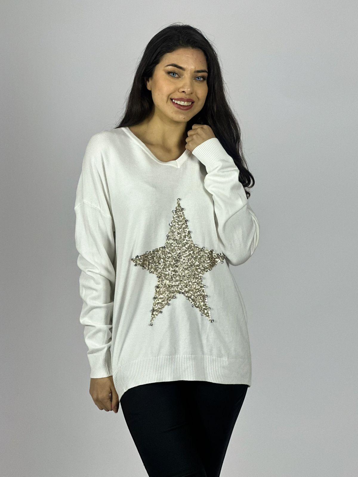 Sweater Spandex Estrella Brillos