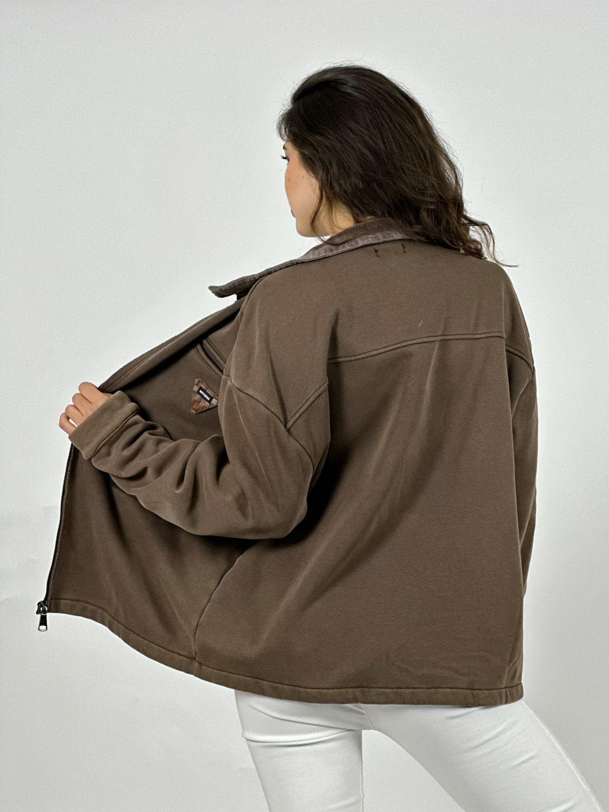 Chaqueta Afranelada con Cierre