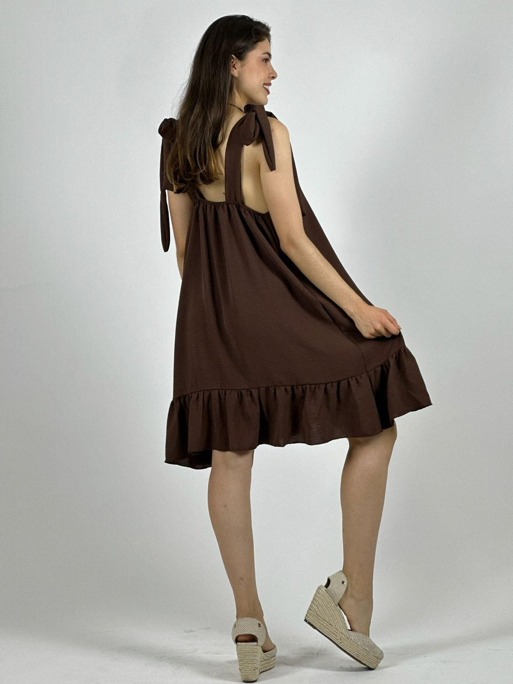 Mini Vestido Amarra en Hombros