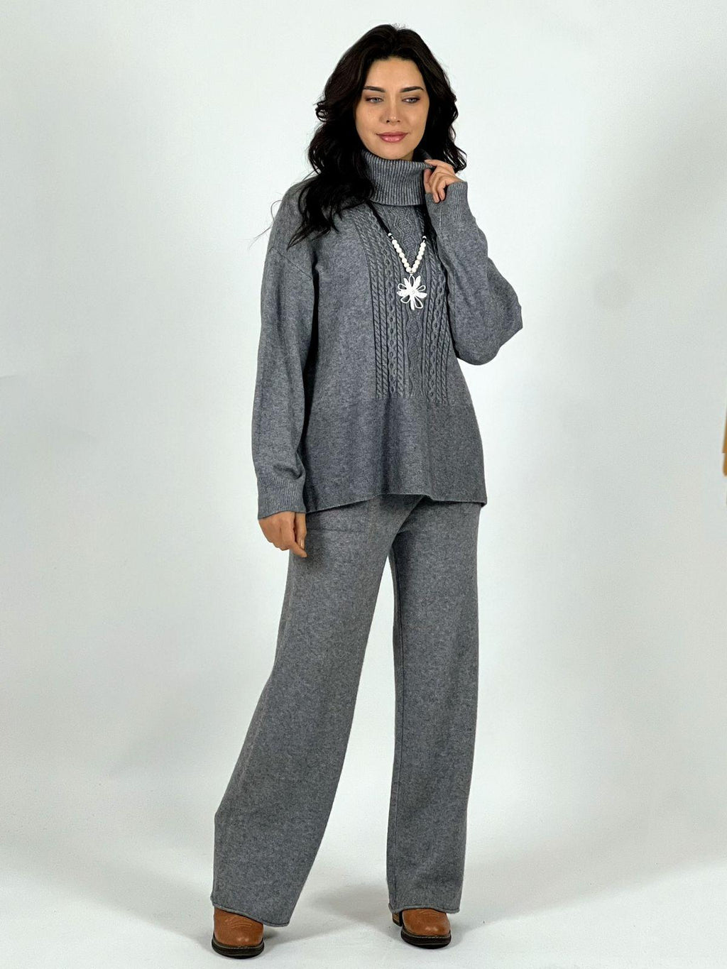 Conjunto de Lana Detalle Trenzado